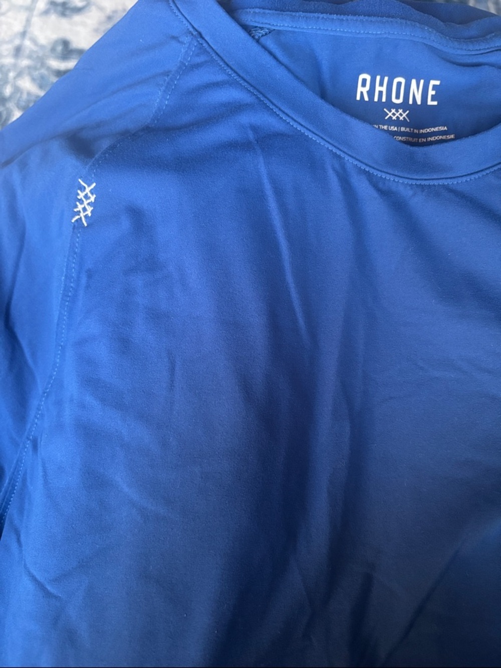 RHONE Men's Short Sleeve Performance Tee - Royal Blue - Picture 2 of 2